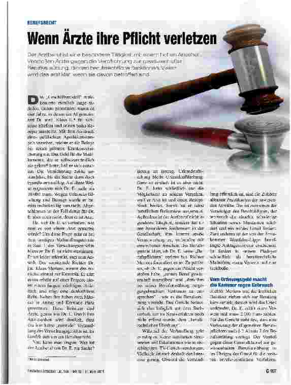 Vorschauseite 1: Wenn Arzte ihre Pflicht verletzen