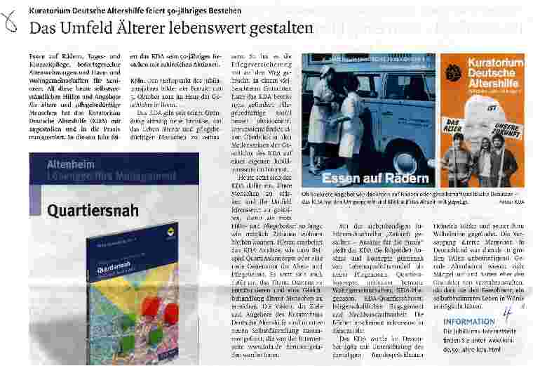 Vorschauseite 1: Das Umfeld Älterer lebenswert gestalten