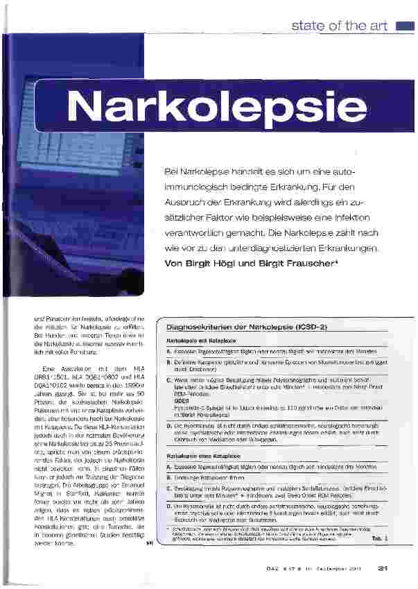 Vorschauseite 2: Narkolepsie