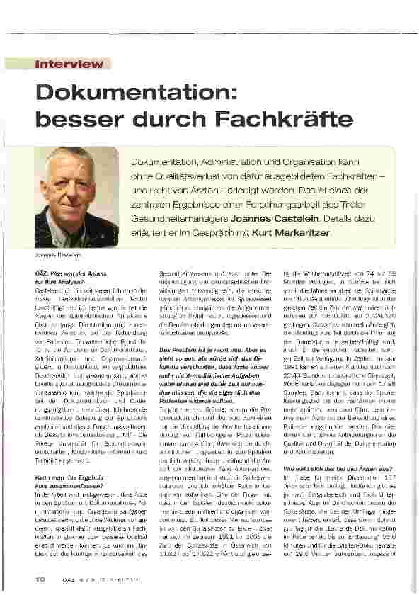 Vorschauseite 1: Dokumentation: besser durch Fachkräfte