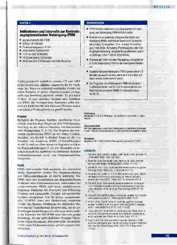 Vorschauseite 6: Intraduktale papillär-muzinöse Neoplasie desPankreas