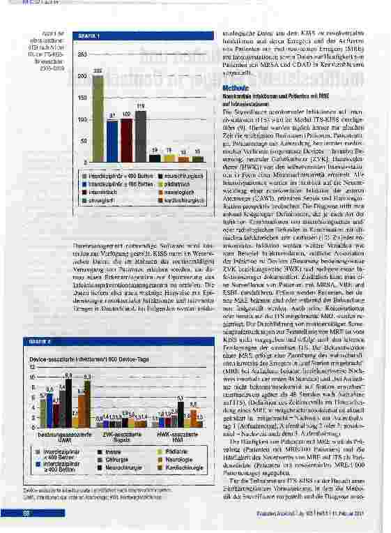 Vorschauseite 2: ORIGINALARBEITNosokomiale Infektionen und multiresistente Erreger in Deutschland