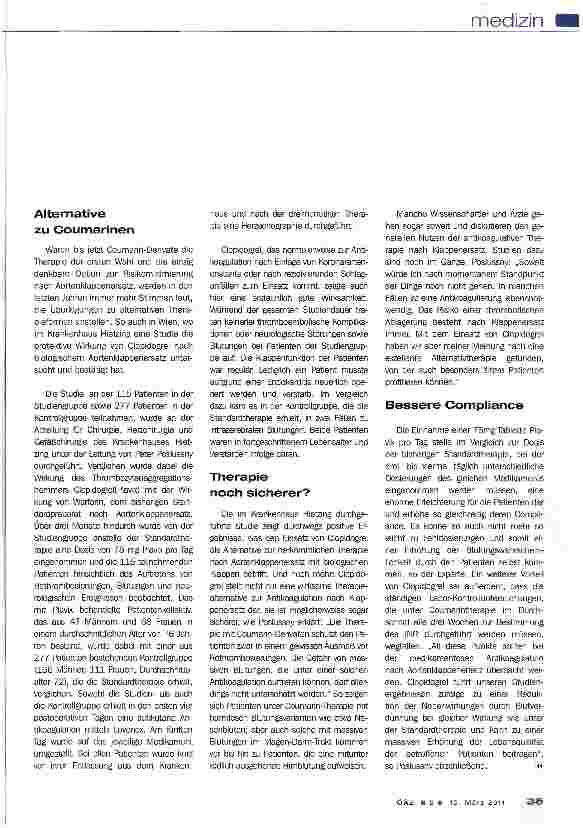 Vorschauseite 2: Protektion durch Clopidogrel