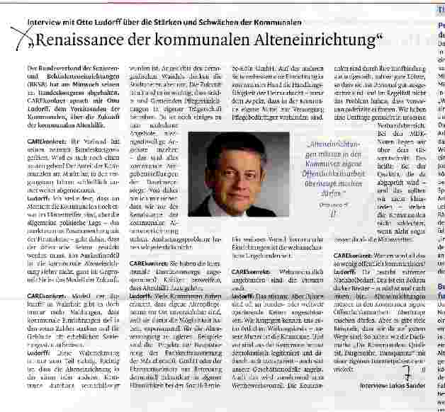 Vorschauseite 1: Renaissance der kommunalen Alteneinrichtung