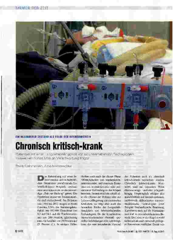 Vorschauseite 1: Chronisch kritisch-krank