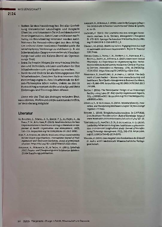Vorschauseite 4: Lean und Kaizen in der Langzeitpflege: Wenn Können, Wollen und Dürfen aufeinandertreffen, ist Veränderung möglich.
