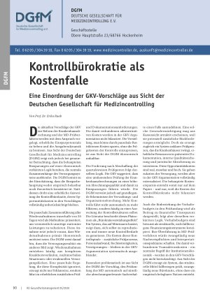 Vorschauseite 1: Kontrollbürokratie als Kostenfalle