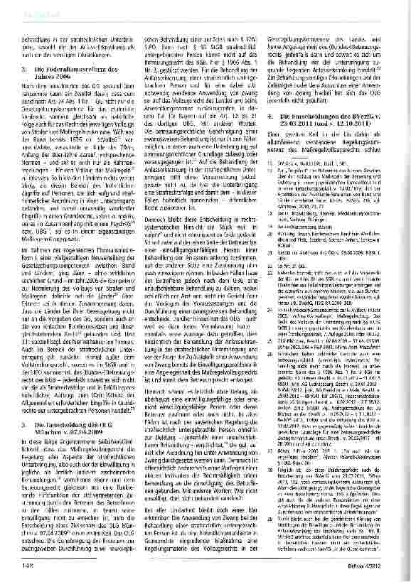 Vorschauseite 3: Einfluss und Funktion des Betreuungsrechts im Maßregelvollzug - Eine notwendige und differenzierende Betrachtung