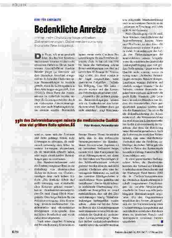 Vorschauseite 1: Bedenkliche Anreize