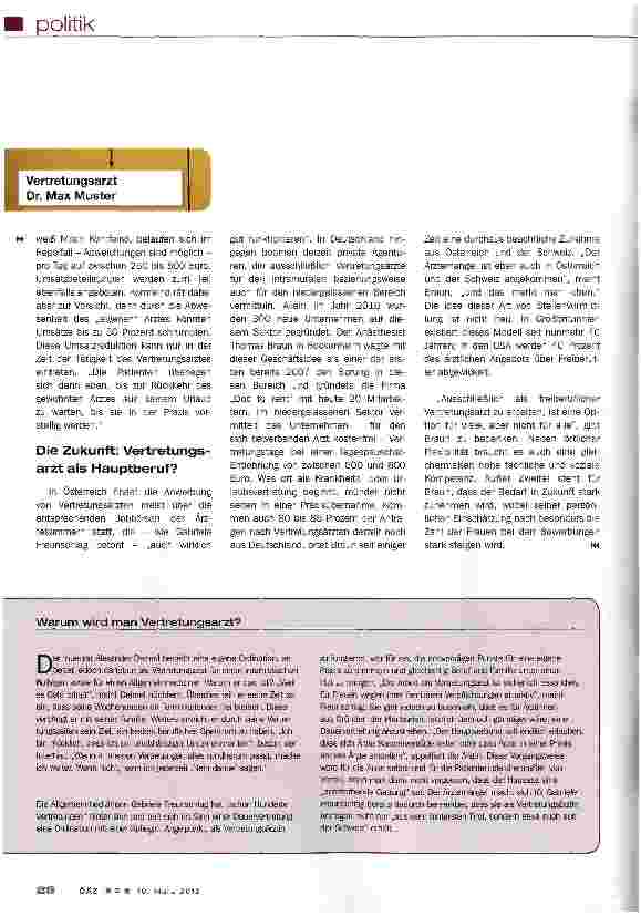 Vorschauseite 2: Serviceleistung für Patienten