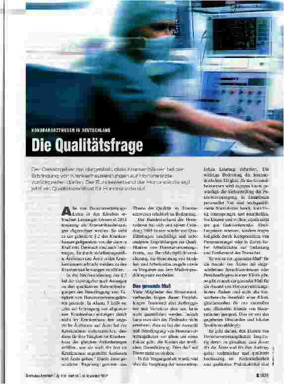 Vorschauseite 1: Die Qualitätsfrage