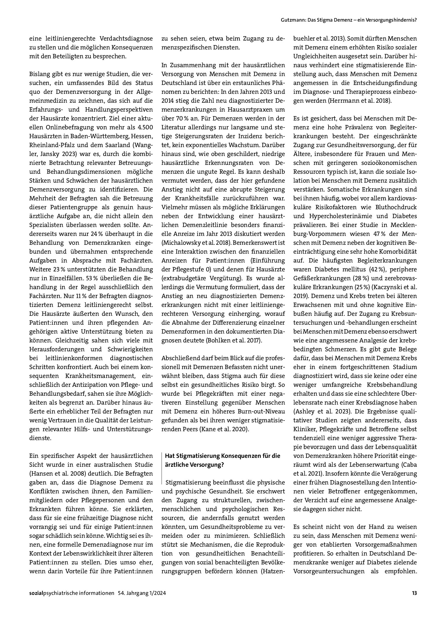 Vorschauseite 3: Das Stigma Demenz – ein Versorgungshindernis?