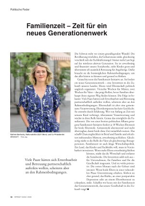 Vorschauseite 1: Familienzeit – Zeit für ein neues Generationenwerk