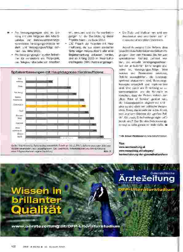 Vorschauseite 3: Gesundheitsreform konkret am Beispiel Herzinsuffizienz