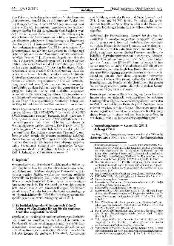 Vorschauseite 4: Zur Berücksichtigungsfähigkeit mittelbarer Kosten bei der Gebührenberechnung im Zusammenhang mit amtlichen Fleischund Hygieneuntersuchungen