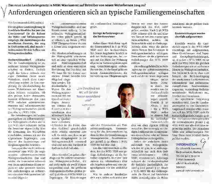 Vorschauseite 1: Anforderungen orientieren sich an typische Familiengemeinschaften