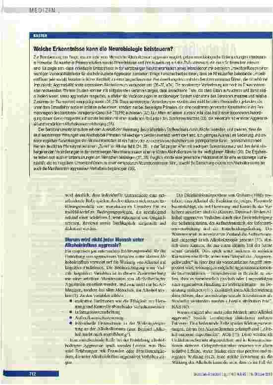 Vorschauseite 2: Alkoholbezogene Aggression: Soziale und neurobiologische Faktoren