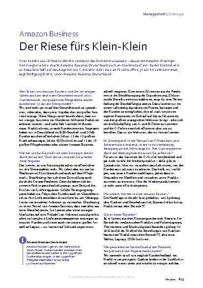 Vorschauseite 1: Amazon Business - Der Riese fürs Klein-Klein