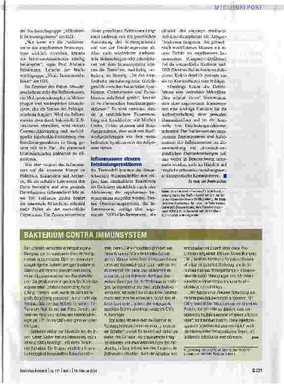 Vorschauseite 2: ANGEBORENE IMMUNITATEine konzertierte Aktion