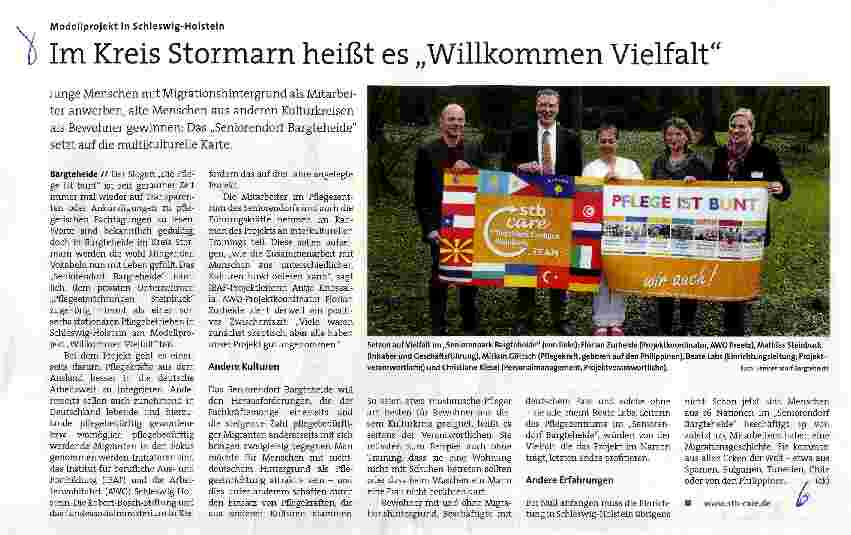Vorschauseite 1: Im Kreis Stormarn heißt es „Willkommen Vielfalt