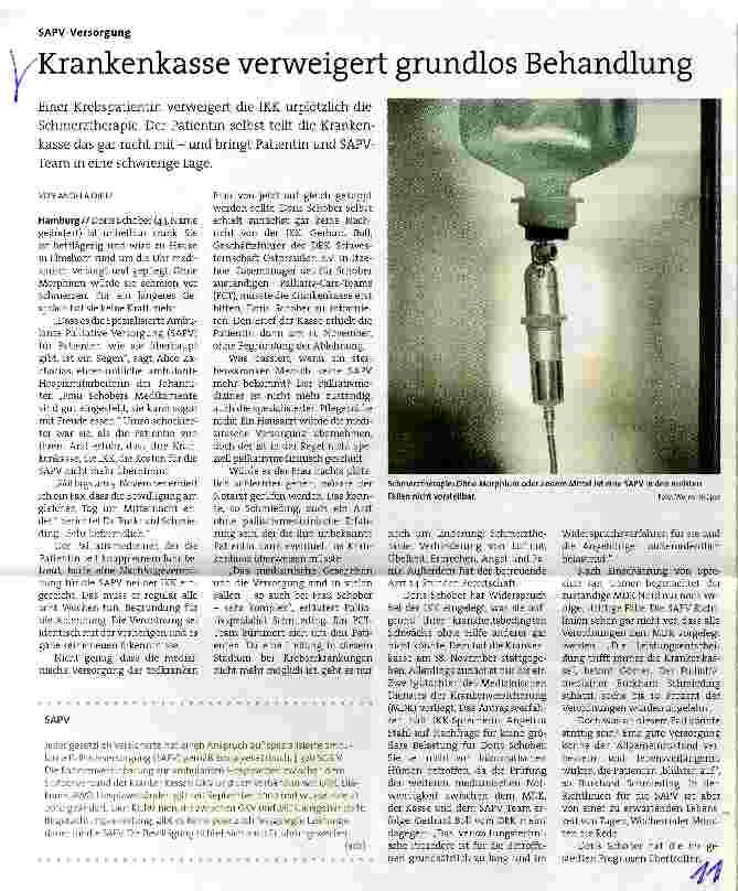 Vorschauseite 1: Krankenkasse verweigert grundlos Behandlung