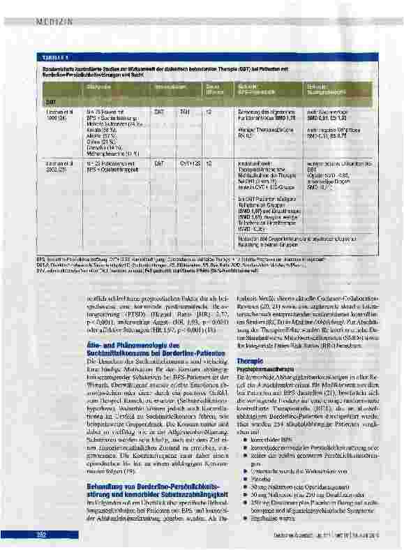 Vorschauseite 3: Borderline-Persönlichkeitsstörung und komorbide AbhängigkeitserkrankungenEpidemiologie und Therapie