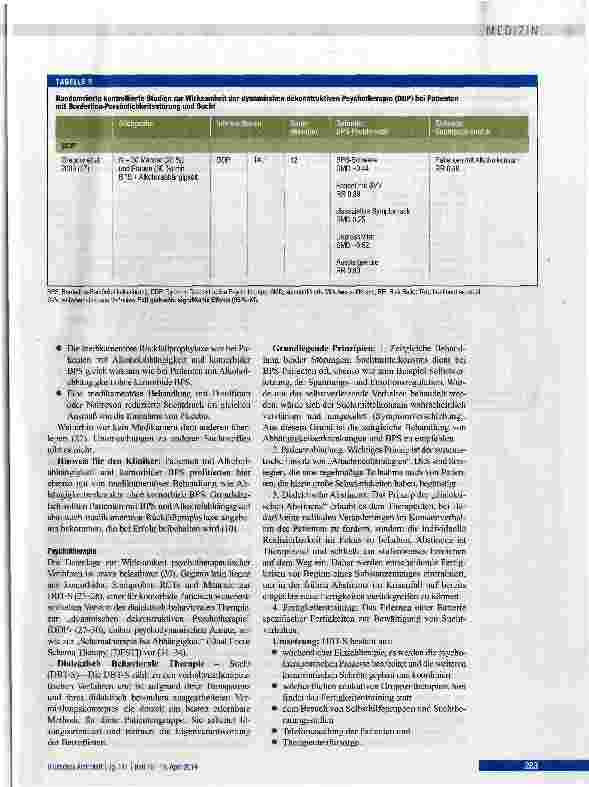 Vorschauseite 4: Borderline-Persönlichkeitsstörung und komorbide AbhängigkeitserkrankungenEpidemiologie und Therapie