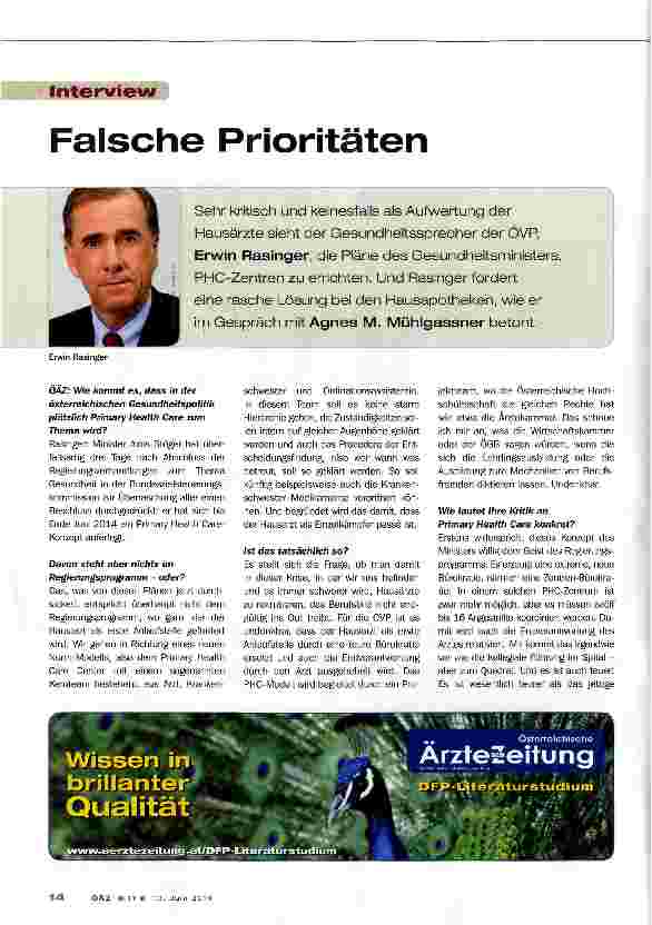Vorschauseite 1: Falsche Prioritäten
