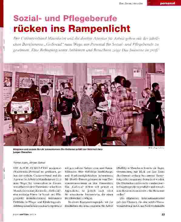 Vorschauseite 1: Sozialund Pflegeberufe rücken ins Rampenlicht