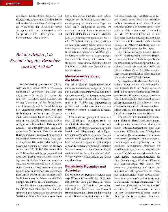 Vorschauseite 2: Sozialund Pflegeberufe rücken ins Rampenlicht