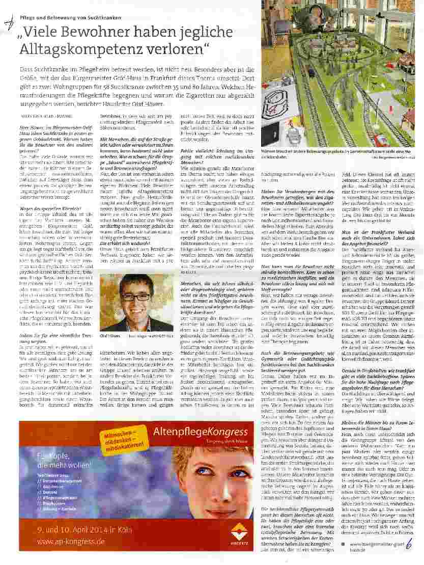 Vorschauseite 1: Viele Bewohner haben jegliche Alltagskompetenz verloren