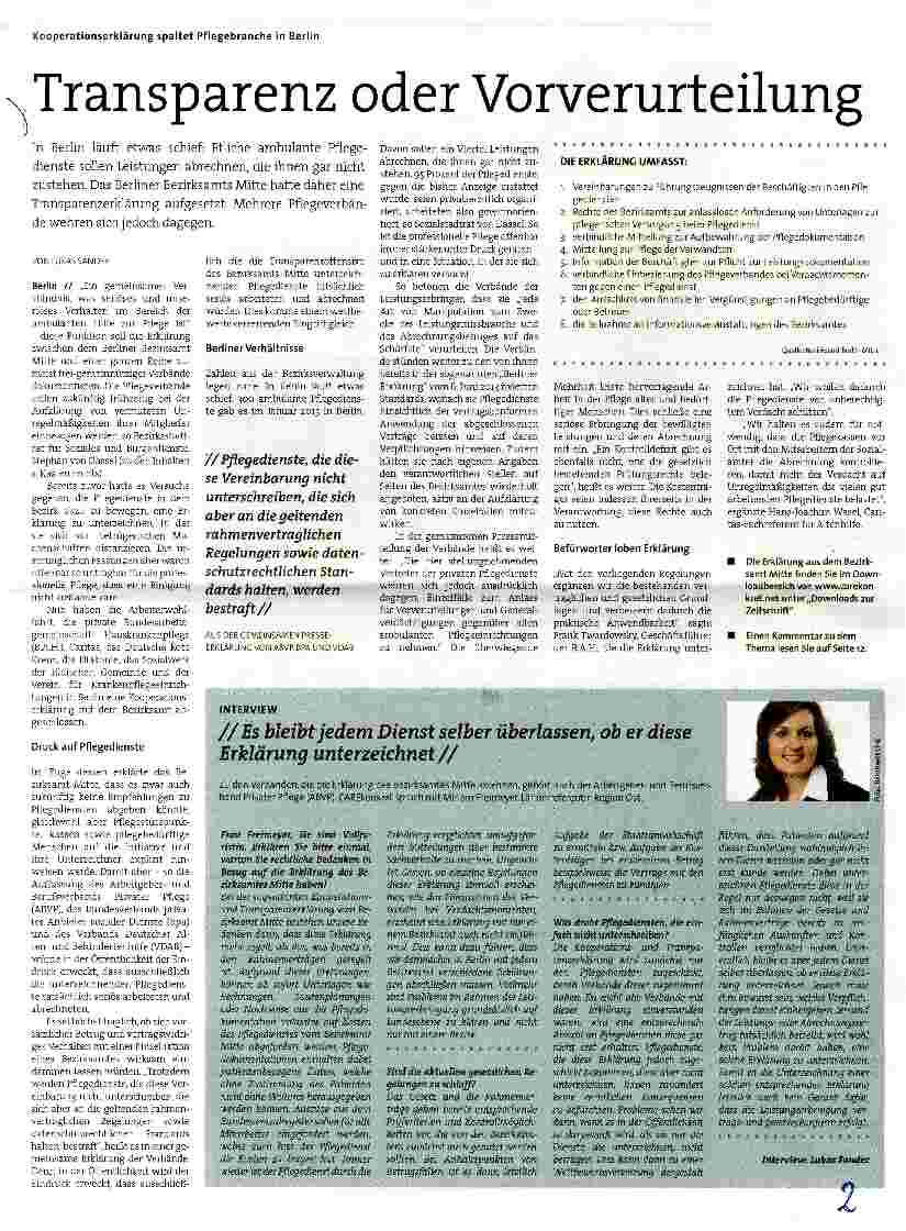 Vorschauseite 1: Transparenz oder Vorverurteilung