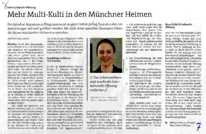 Vorschauseite 1: Mehr Multi-Kulti in den Münchner Heimen