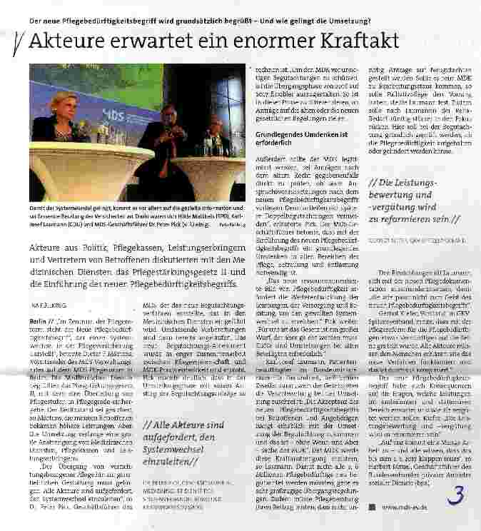 Vorschauseite 1: Akteure erwartet ein enormer Kraftakt