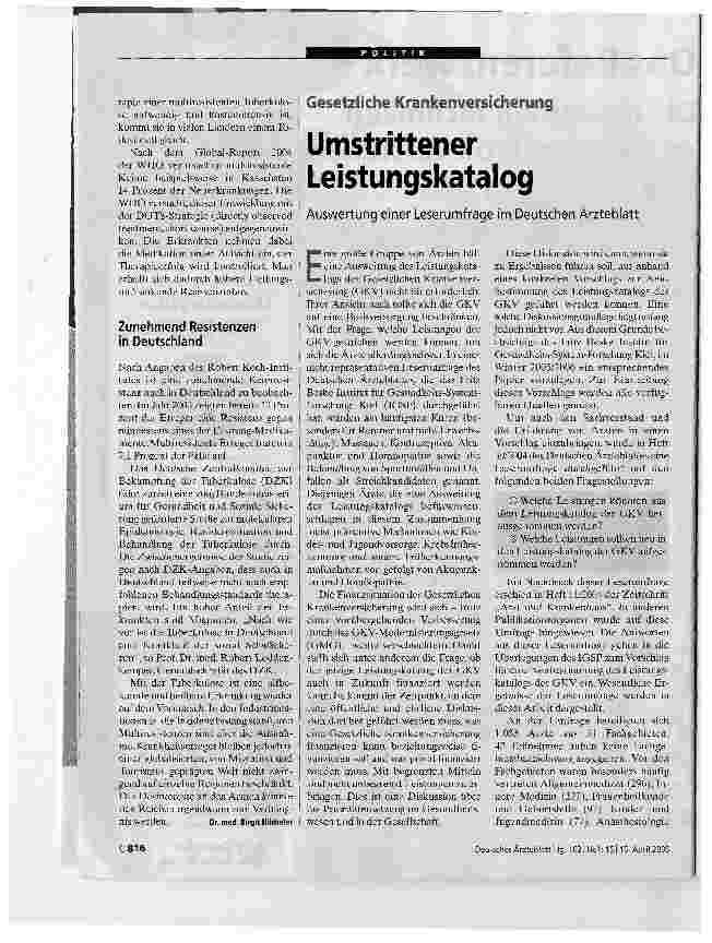Vorschauseite 2: Wieder auf dem VormarschTuberkulose