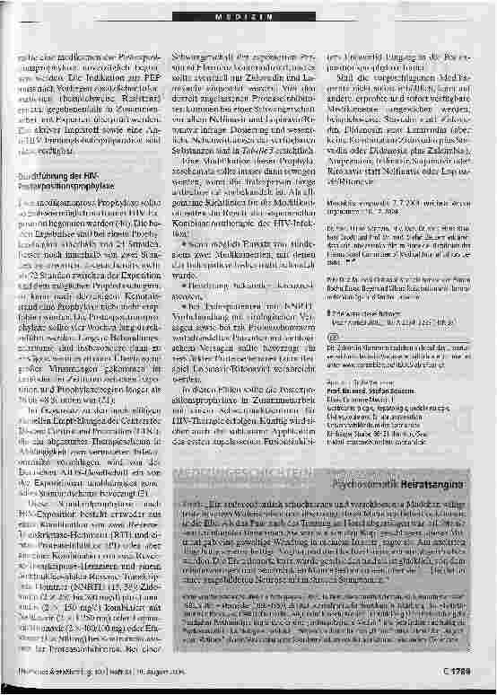 Vorschauseite 6: Prophylaxe gegenüber HBV, HCV und HIV nach beruflicher Exposition
