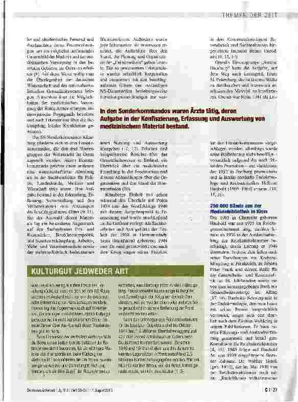 Vorschauseite 2: ZWEITER WELTKRIEGMediziner auf Raubzug