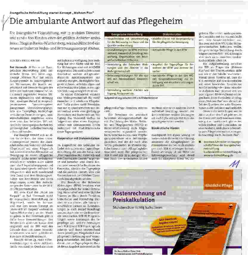 Vorschauseite 1: Die ambulante Antwort auf das Pflegeheim