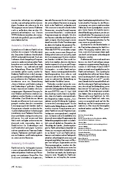 Vorschauseite 3: Fachkliniken im KVG Gefährdete Art
