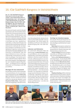 Vorschauseite 1: 16. ICW-Süd/HWX-Kongress in Veitshöchheim