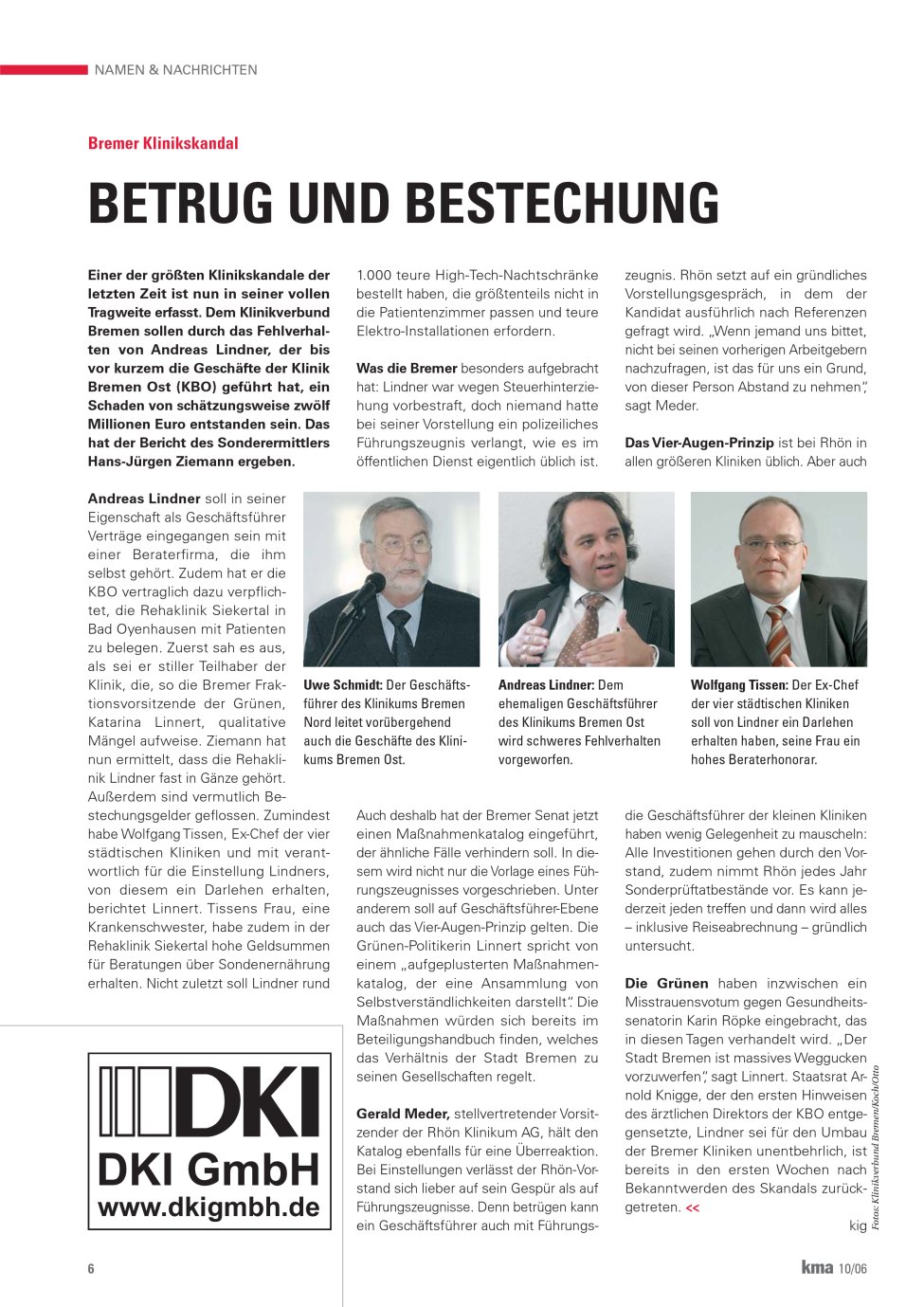 Vorschauseite 1: Betrug und Bestechung