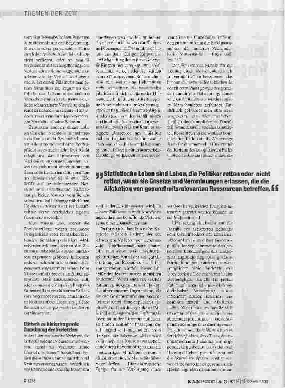Vorschauseite 2: Übliche Rechtfertigung für Triage zweifelhaft