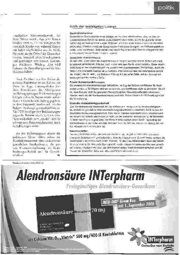 Vorschauseite 2: Ärztekammer: Sofortiger Stopp dieser Reform!