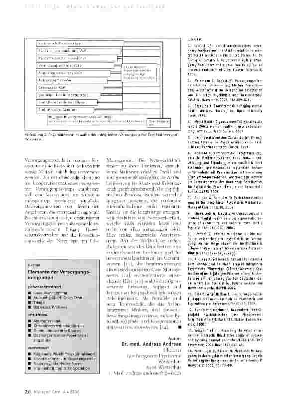 Vorschauseite 3: Integrierte psychiatrische Versorgung: von der Stammklinik zur Netzwerkklinik