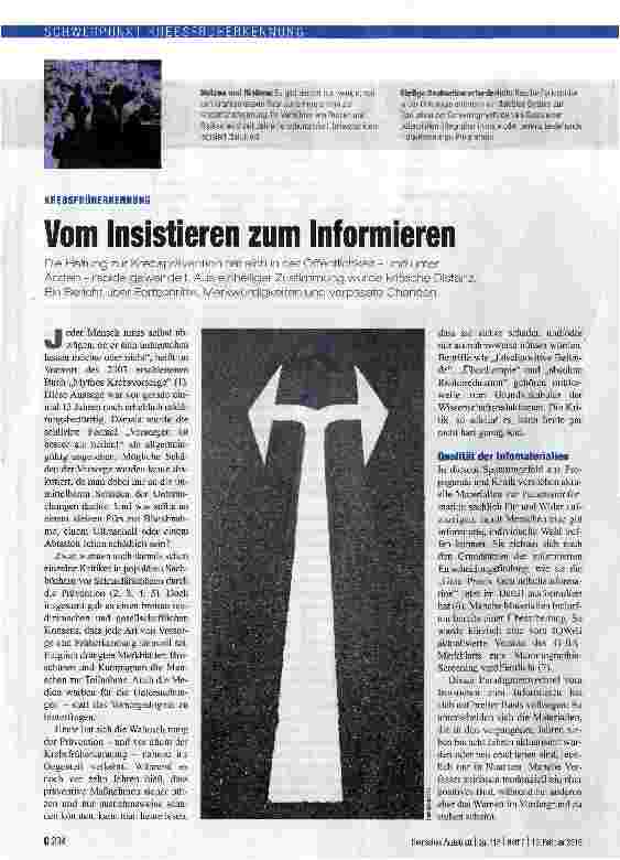 Vorschauseite 1: Vom Insistieren zum Informieren