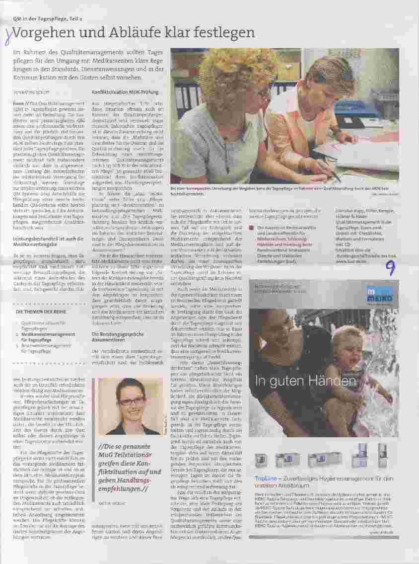 Vorschauseite 1: QM in der Tagespflege, Teil 2 Vorgehen und Abläufe klar festlegen