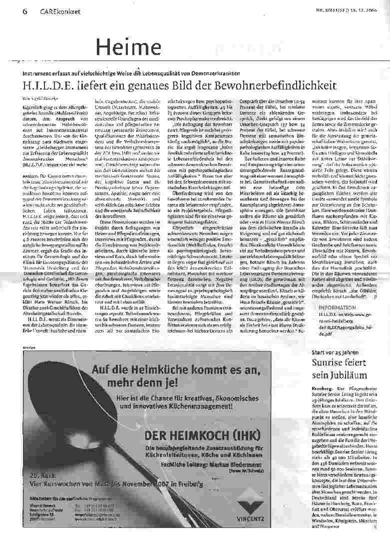 Vorschauseite 1: H.I.L.D.E. liefert ein genaues Bild der Bewohnerbefindlichkeit