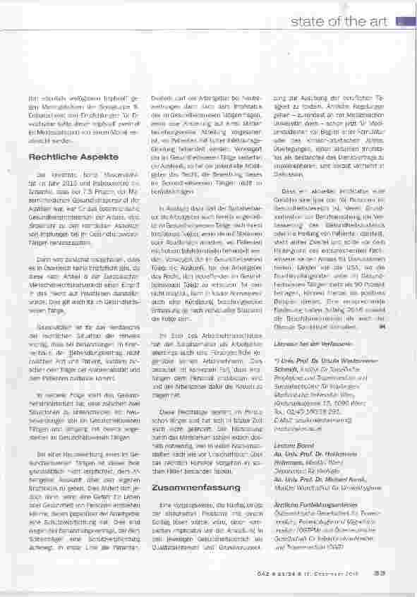 Vorschauseite 6: Impfungen bei Gesundheitspersonal