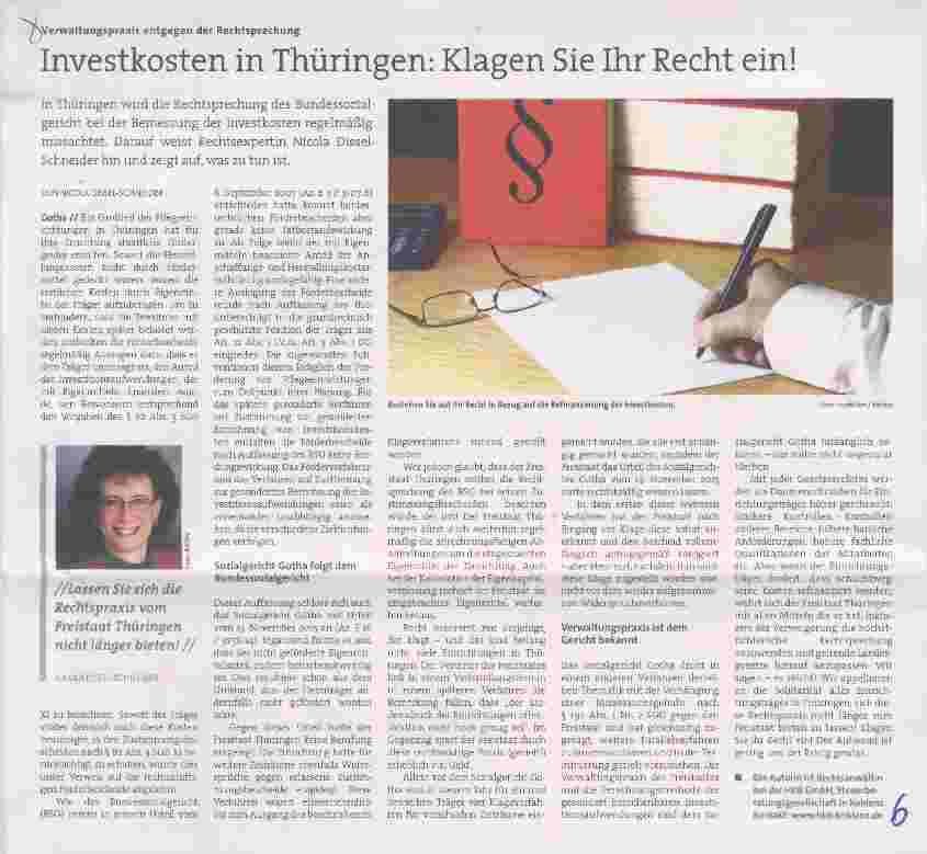Vorschauseite 1: Investkosten in Thüringen: Klagen Sie Ihr Recht ein!