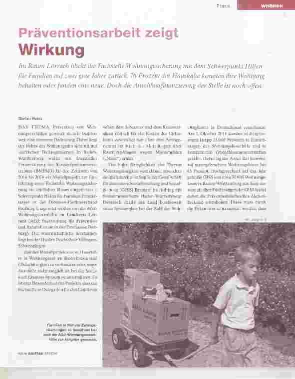 Vorschauseite 1: Präventionsarbeit zeigt Wirkung